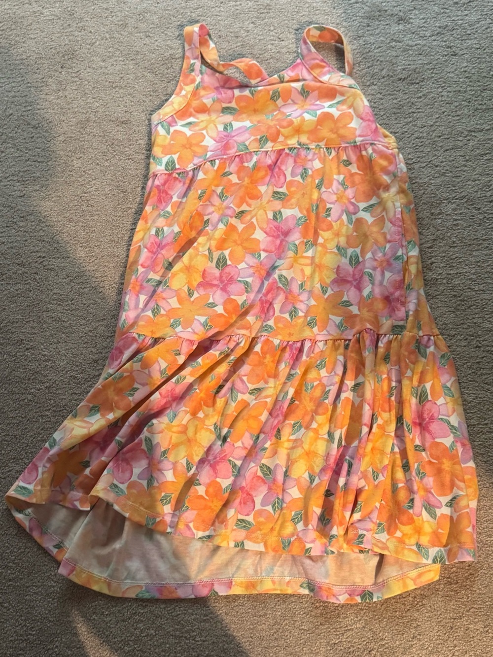 Cat & Jack Girls Floral Sundress - Yellow & Pink